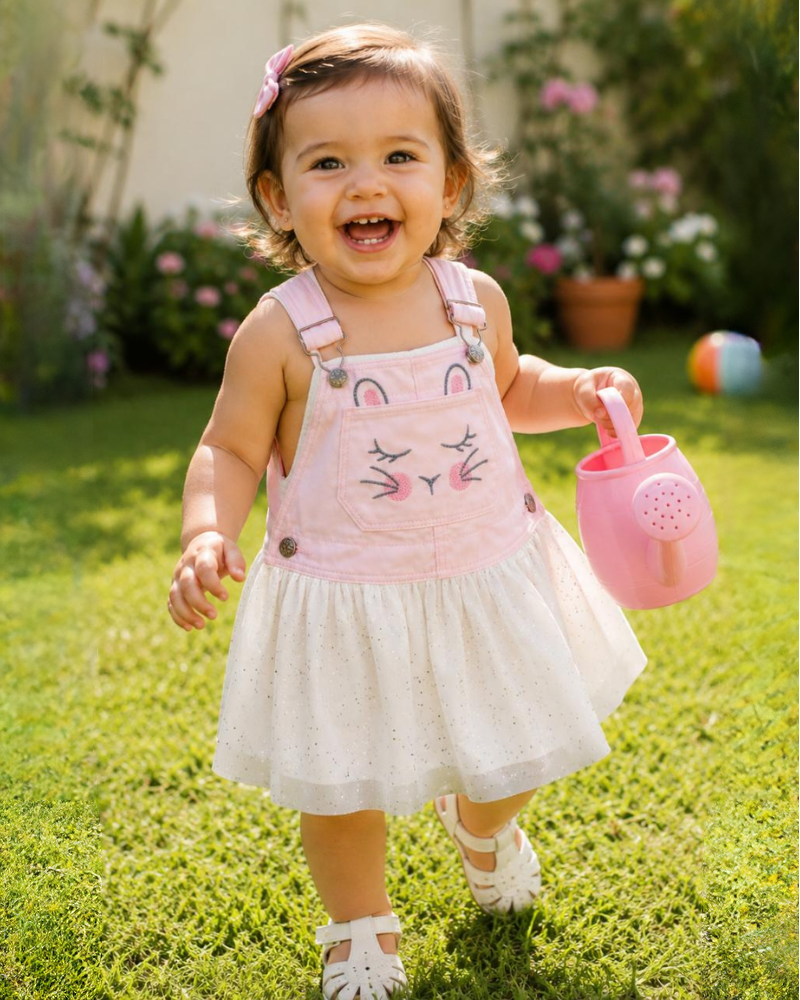 VESTIDO OSHKOSH CONEJITA ROSA