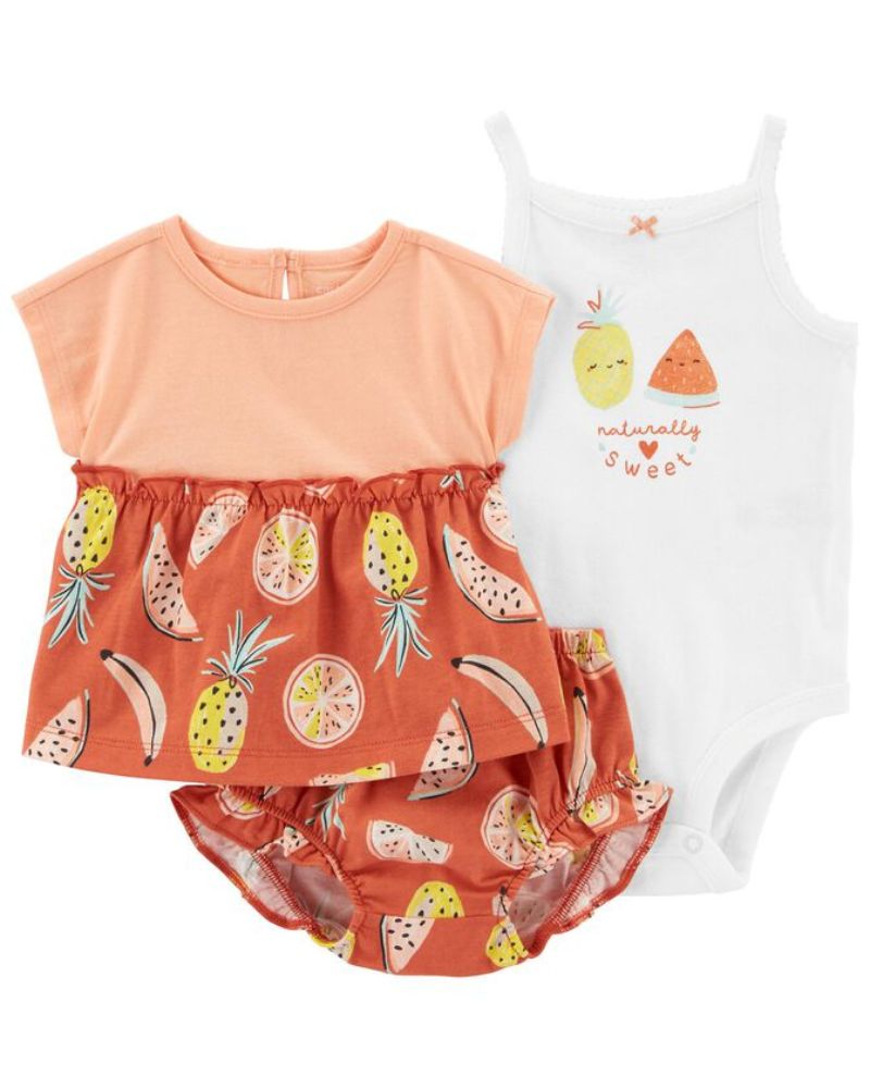 CONJUNTO CORTO X3 PIEZAS – FRUTAS