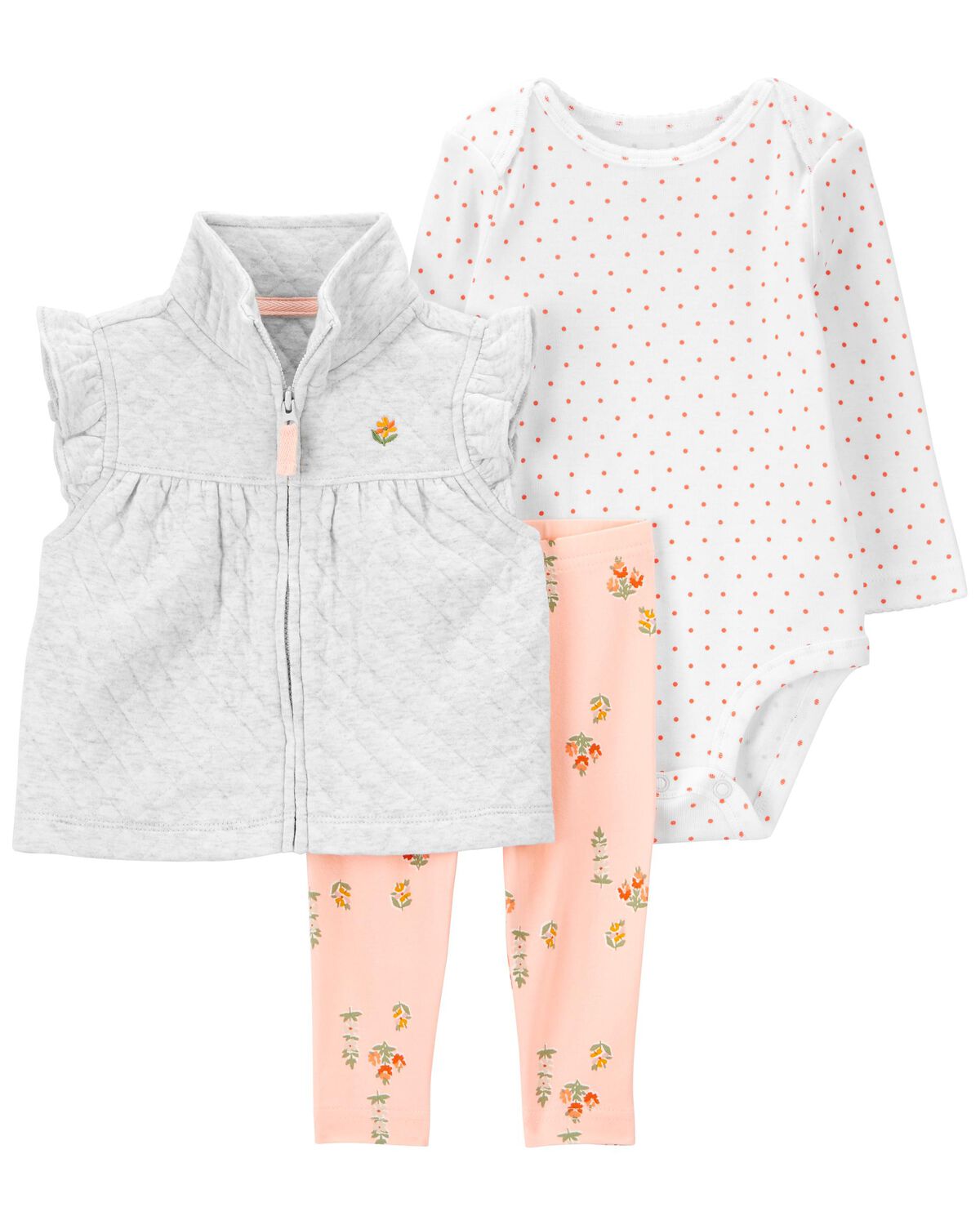 CONJUNTO X3 – FLORAL BLANCO
