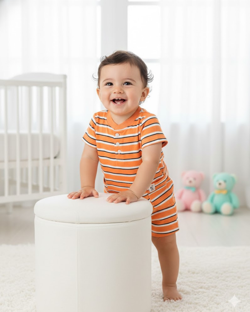 ROMPER RAYADO NARANJA