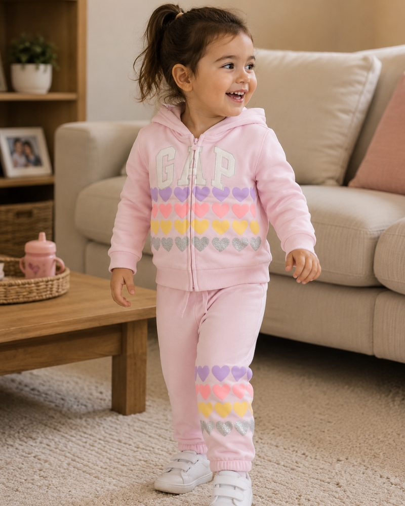 CONJUNTO GAP CORAZONES ROSA