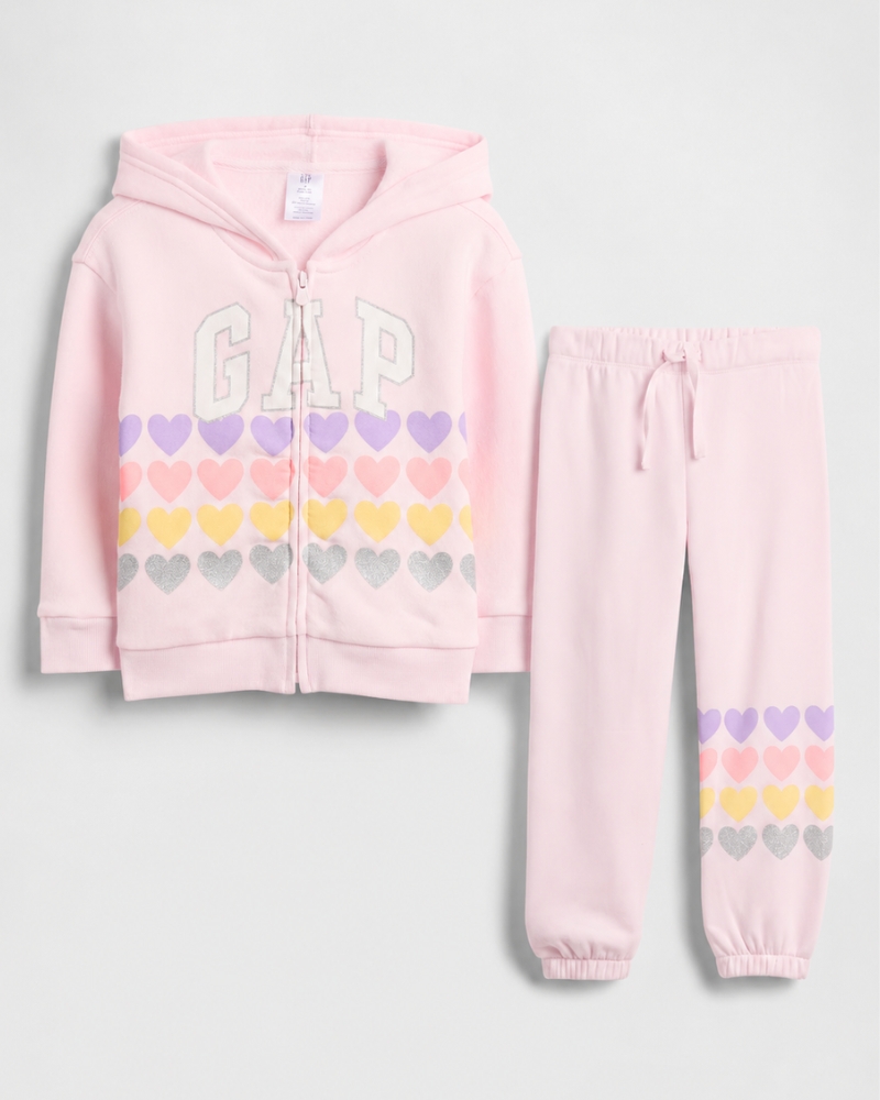 CONJUNTO GAP CORAZONES ROSA